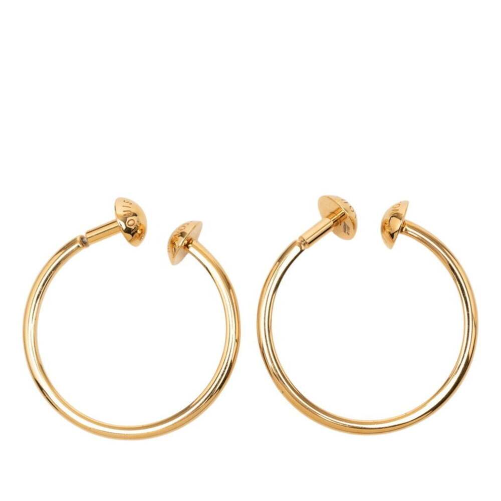 LOUIS VUITTON Gold Monogram Earrings - Picture 2 of 12